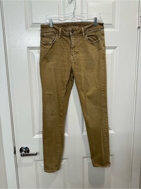 American Eagle Outfitters Olive-Brown Slim Jeans